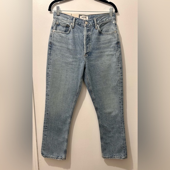 Agolde Riley High Rise Straight Crop Jeans - Picture 4 of 15